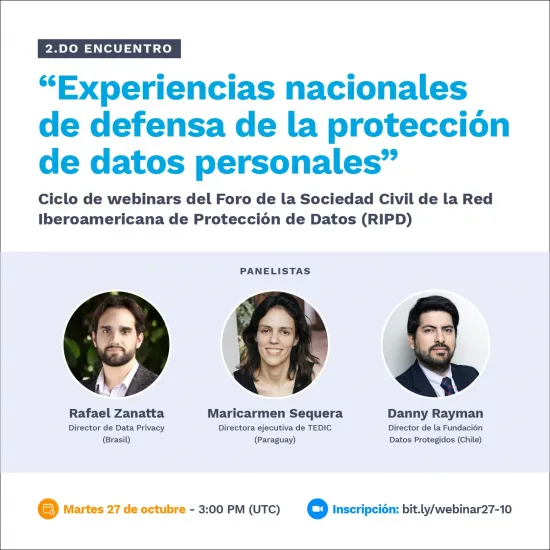 Webinario del Foro de la Sociedad Civil de la RIPD